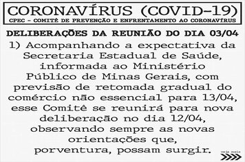 Foto - ORIENTAÇÕES DIVERSAS NO COMBATE AO COVID-19